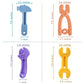 Chuya Baby Teether Toys, Baby Chew Toy For Babies 3-12 Months, Baby Teething Toys Teethers Teething Relief For Infant Toddlers, Hammer Wrench Toys Easy To Hold Silicone Bpa-Free (4 Pack)