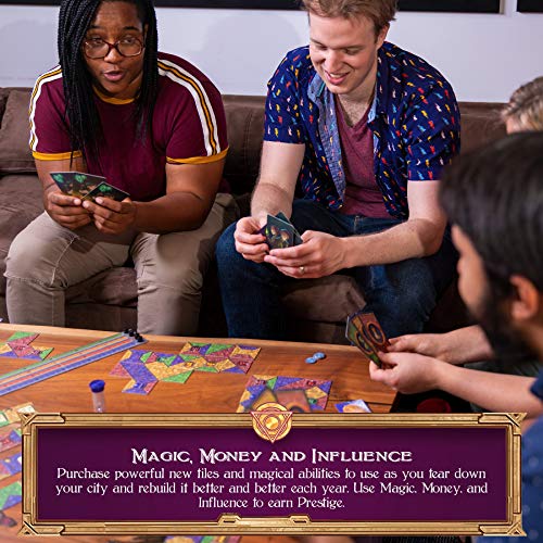 Sorcerer City Board Game | -Tile Laying And Deck Building Strategy Game Of Wizard Architects, For Teens And Adults, 1-6 Players