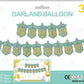 RSAAUD Simple and Attractive Happy Birthday GreenYellow Balloon Garland for Birthday Decorations of Boys Girls Prince Princess 