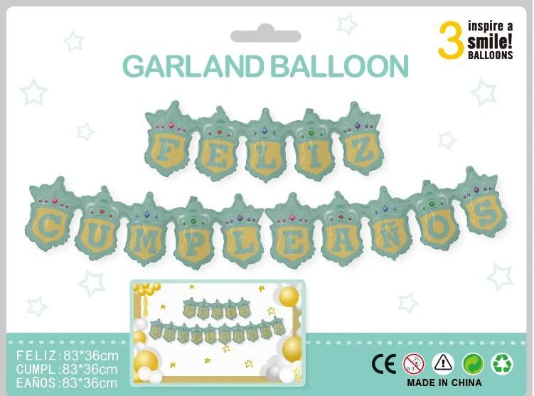 RSAAUD Simple and Attractive Happy Birthday GreenYellow Balloon Garland for Birthday Decorations of Boys Girls Prince Princess 