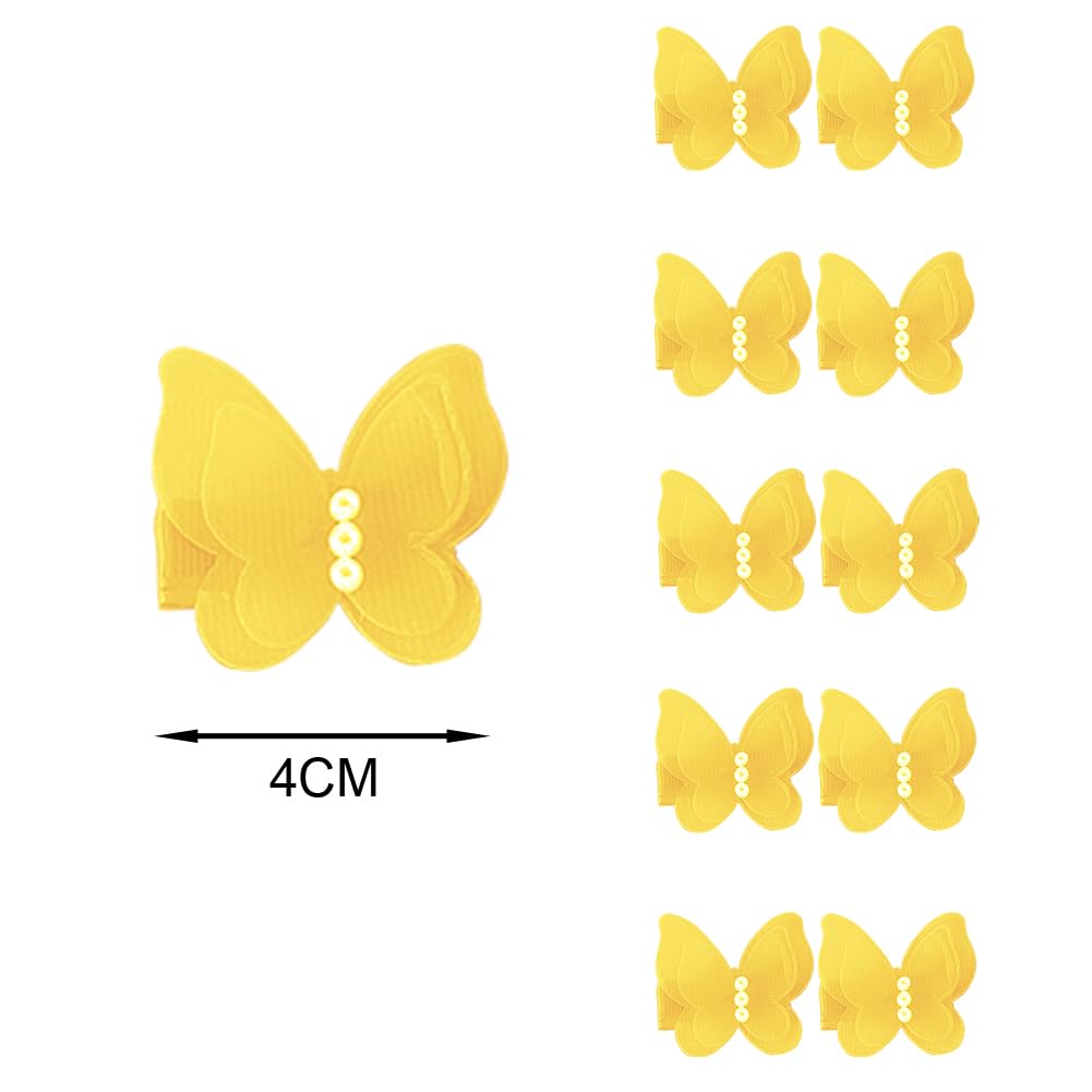 BGFKS Tutu Skirt for Girls,5 Pack Princess Party Favor Dress Skirt Set with hairclips for 2-8 Years.Yellow