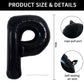 Toniful 40 Inch Large Black P Letter Balloons Jumbo Helium Balloons,Foil Mylar Big Alphabet Balloons For Birthday Party Annivers
