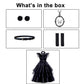 Yuegoo Black Costume Dress For Girls Halloween Costumes Cosplay Party Dress With Accessories 3-12Y (Black, 11-12 Years)