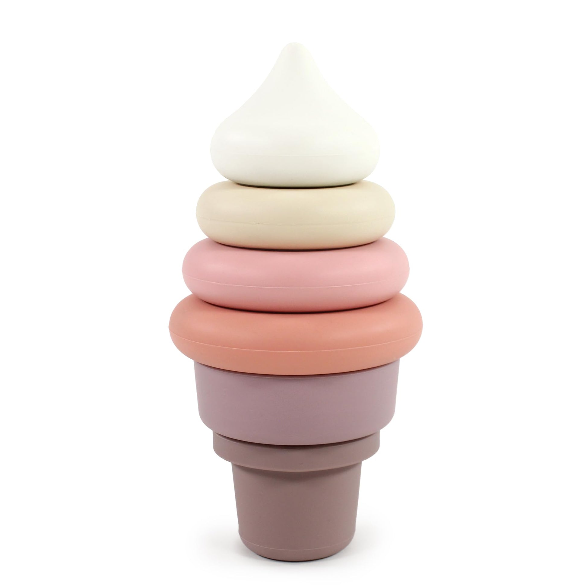 Hudson Baby Silicone Stacking Toy  Ice Cream  One Size