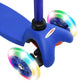 Chromewheels Scooter For Kids, Deluxe 3 Wheel Scooter For Toddlers 4 Adjustable Height Glider With Kick Scooters, Lean To Steer With Led Flashing Light For Ages 3-6 Girls Boys (Blue)