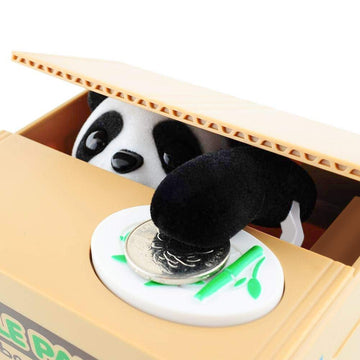 Barelove Piggy Bank For Kids, Atm Coin Cash Money Counter Saving Can, Stealing Cute Panda Electronic Smart Voice Prompt Piggy Bank Safe Locks, For Boys & Girls