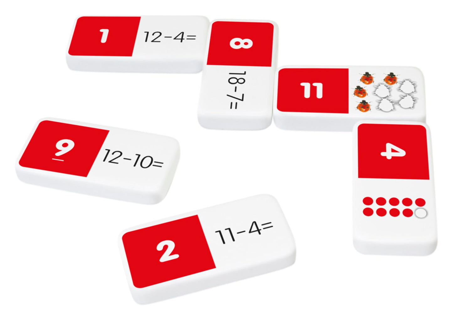 Junior Learning Dominoes Subtraction White 7.8 H X 4.7 L X 1.5 W