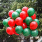 100pcs Christmas Red Green Balloons 12 Inch Latex Balloons for Christmas Birthday Baby Shower Party Decorations