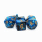 Creebuy Blue Mix Black Dice Dnd Polyhedral Dice Set For Dungeon And Dragons D&D Rpg Role Playing Games 7-Die Set