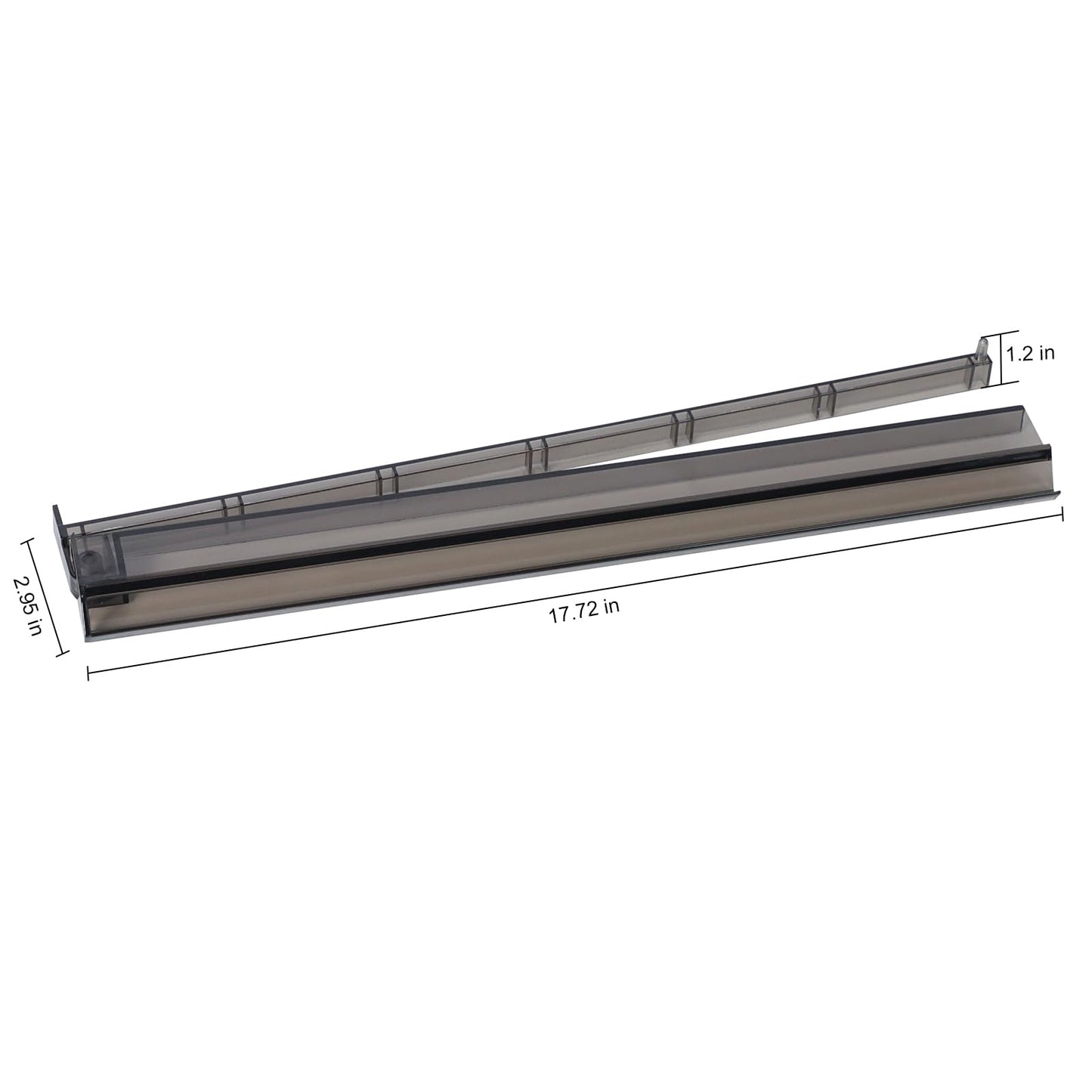 GUSTARIA Mahjong Tile Rack & Pusher Combo, Clear Acrylic, Set of 4, 17.72"x2.95"x1.2", Black, Model KRD-MAH-021