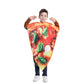 Dsplay Pizza Costume Kids Role Play Fun Food Slice Pizza Jumpsuit (4-10 Years)