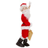 Novint Childrens Santa Suit Costume For Kids Red Deluxe Velvet Santa Suit Halloween Christmas Party Cosplay Costome (9Pcs) (L, R