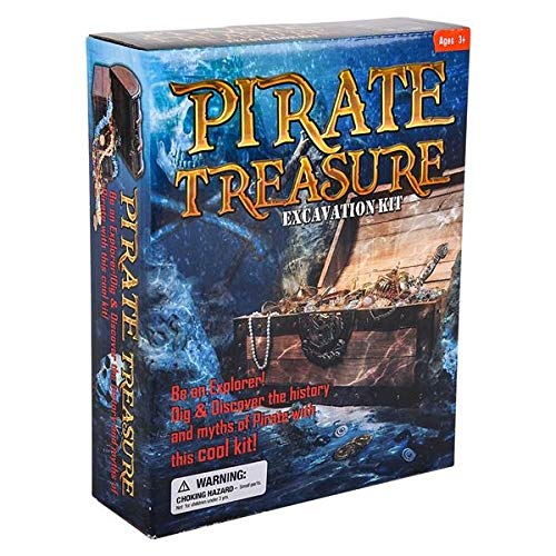 Zugar Land 6' Pirate Treasure Chest Excavation Dig Kit - Be An Explorer! Dig & Discover The History And Myths Of Pirate With This Cool Kit.