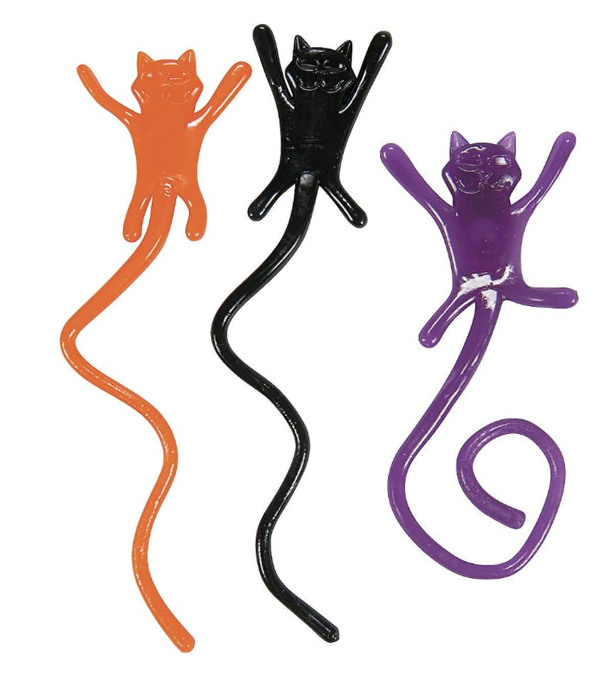Cat Stretchy Sticky Party Favors for Kids Birthday Parties Goodie Bags Reward Box Treasure Chest Carnival Prizes Mini Stretch To