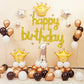 Beishida Gold Happy Birthday Balloons Banner,16 Inch Mylar Foil Birthday Letters Balloons Sign Reusable Ecofriendly For Birthday
