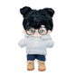 niannyyhouse Loose Solid Hoodie Jeans Glasses Tall Leather Shoes 10cm 15cm 20cm Plush Doll Clothes Soft Stuffed Plush Toy Dress