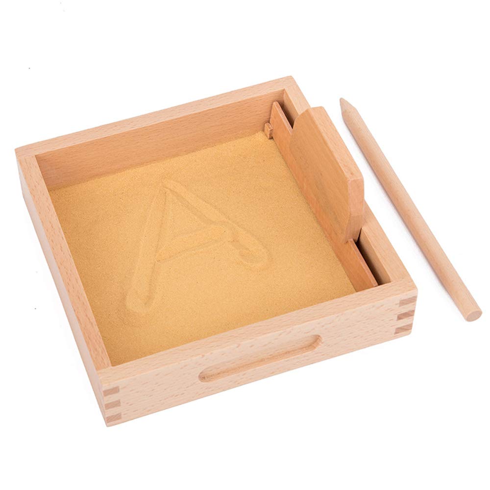Montessori Letter Formation Sand Tray With Wooden Pen Montessori Educational Toys For Kids Alphabet And Number Learning Toy Writing Exercises Tool