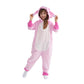 Halloween Christmas Unisex Kids Flannel Cosplay Onesie Costume Outfit Suit For Girls And Boys (Pink Stitch, 12 Years)