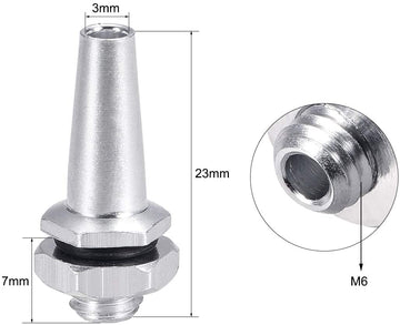 Heyiarbeit RC Antenna Tube Black with Siliver Mount and Cap for RC Boat 5pcs