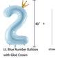 Gifloon Number 2 Balloon With Crown, Large Number Balloons 40 Inch, 2Nd Birthday Party Decorations Supplies 2 Year Old Sign Deco