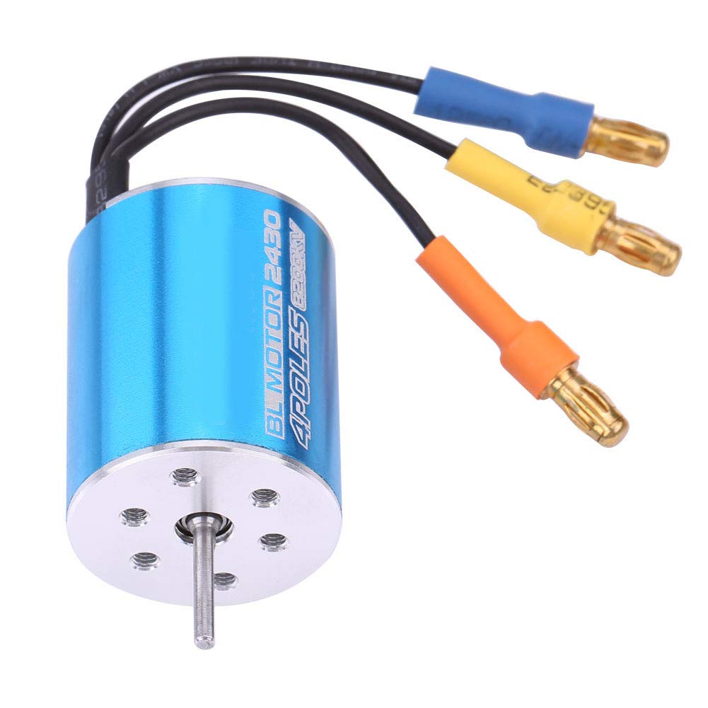 RC Brushless Motor, 8200KV 4 Poles Metal with Magnet 2430mm Sensorless Brushless Motor W/ ?2mm Shaft Stable 2440, 2445 Brushless