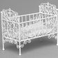 Town Square Miniatures Dollhouse Baby Crib, White Wire
