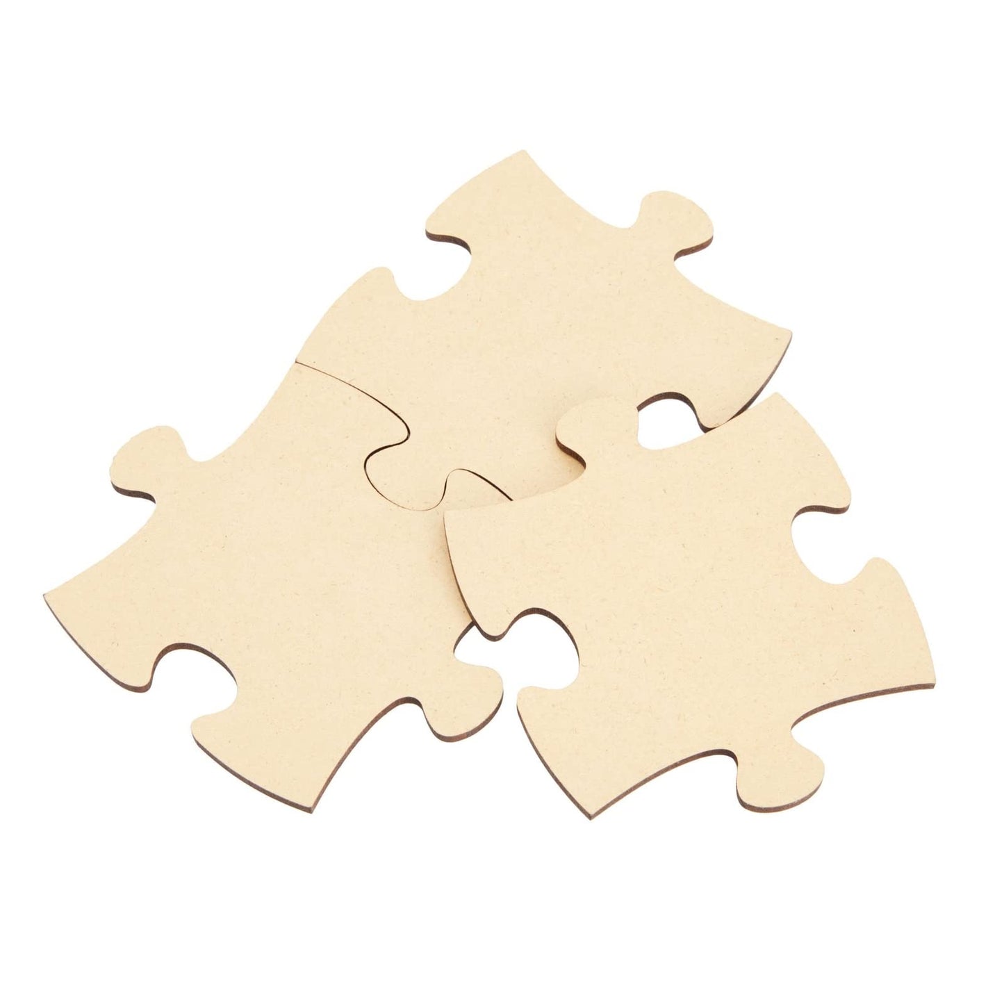 Bright Creations 50 Blank Wooden Puzzle Pieces For Crafts, Diy Art Projects, 3X3.5 Unfinished Freeform Jigsaw Wood Puzzles To Draw On