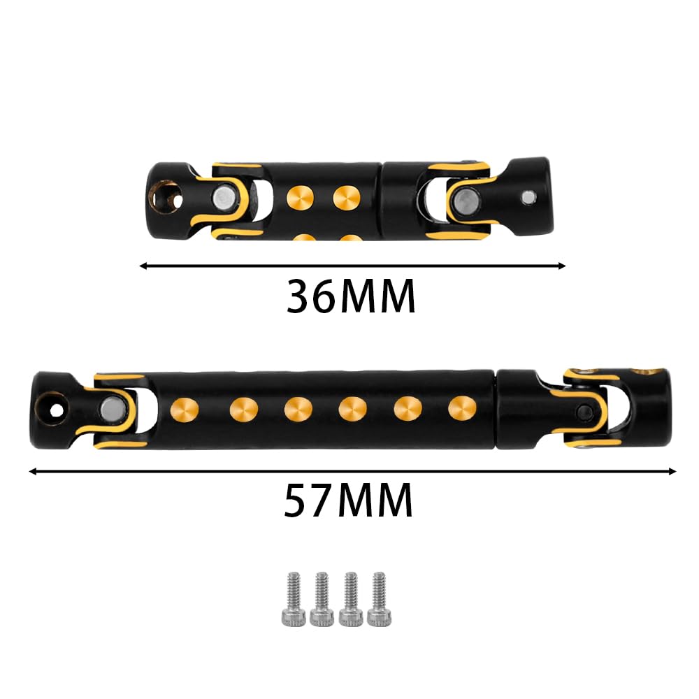 RZXYLRC 1/24 Brass Drive Shaft for Axial SCX24 90081 Deadbolt RC Crawler Car Upgrade Parts