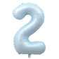 40-Inch Light Blue Number 2 Balloons With Crown, 2Nd Birthday Decorations For Boys Girls, Children'S Birthday Party Supplies. (L