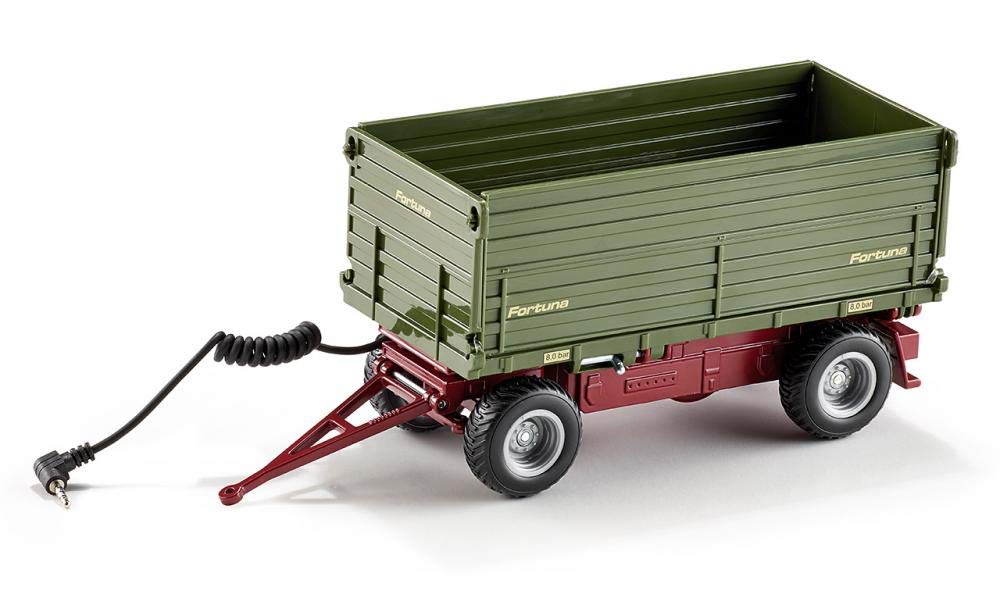 SIKU 6781, TwoWay Tipping Trailer, 1:32, Remote controlled Control vehicles with trailer hitch, Metal/Plastic, Green
