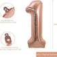 Toniful 40 Inch Large Rose Gold Number 16 Balloons Giant Digital 16 Or 61 Helium Balloons, Foil Mylar Big Number Balloons For 16