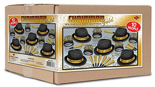 Beistle Chairman Gold Assortment For 10 People