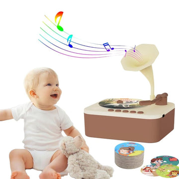 Retysaz Kids Phonograph With 96 Cards, Story Music Player For Kids 3-12 Musical Sensory Toy For Boy Girl,Toddler Pre-Kindergarte