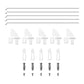 The Lord of the Tools 15Pcs Fixed Wing Airplane Control Horn Kit 1.2 X 200mm Pushrod 1.3mm Pushrods Connector Control Horn Acces