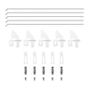 The Lord of the Tools 15Pcs Fixed Wing Airplane Control Horn Kit 1.2 X 200mm Pushrod 1.3mm Pushrods Connector Control Horn Acces