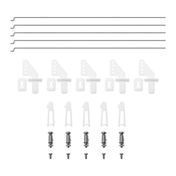The Lord of the Tools 15Pcs Fixed Wing Airplane Control Horn Kit 1.2 X 200mm Pushrod 1.3mm Pushrods Connector Control Horn Acces
