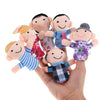 6 Piece Mini Grandparents, Finger Puppet Set, Cloth Velvet Puppets, 6 People Family Members Finger Puppets Toys Set, Story Time,