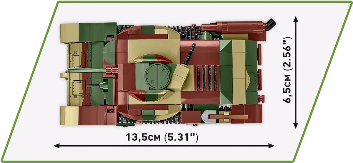 COBI WWII Type 95 Ha-Go Tank Model 3115 - Dark Green Plastic Building Set