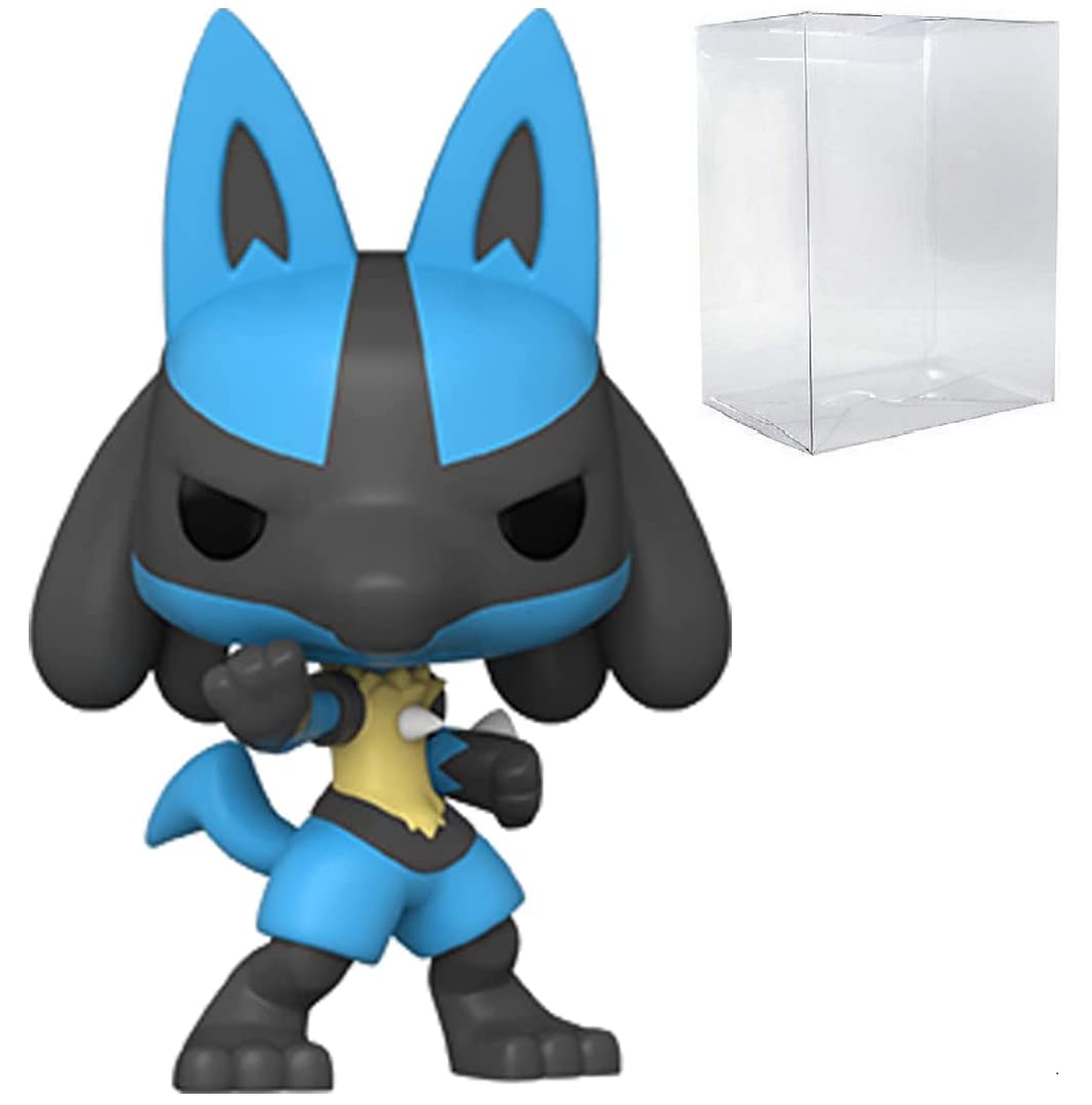 Pokemon Lucario Pop! Vinyl Figure - 3.75 inches, Multicolored, Includes Compatible Pop Box Protector Case, Model STL2076589