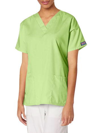 cherokee Women Scrubs Top Workwear Originals V-Neck 4700, XS, Lime green