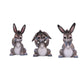 Nemesis Now Three Wise See No Evil Hear No Evil Speak No Evil Figurines, Adorable Hand-Painted Resin Collectibles And Gift - Donkeys