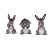 Nemesis Now Three Wise See No Evil Hear No Evil Speak No Evil Figurines, Adorable Hand-Painted Resin Collectibles And Gift - Donkeys
