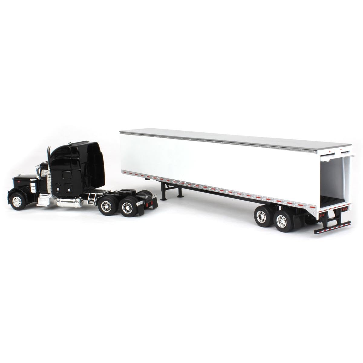 Spec Cast 1/64 Black Peterbilt 379 With Sleeper And 53' Trailer With Single Rear Door 32979