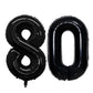 Goer Number 80 Balloons For 80Th Birthday Party Decorations,42 Inch Jumbo Foil Helium Balloons For 80Th Anniversary (Black)