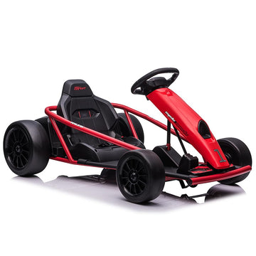 24V Go Kart For Kids 8-12 Years, 300W*2 Extra Powerful Motors, 9Ah Large Battery 8Mph High Speed Drifting With Music, Horn,Max L