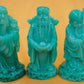 Feng Shui Import Green Fuk LUK Sau Three Gods Statue - Metal Decorative Figurine