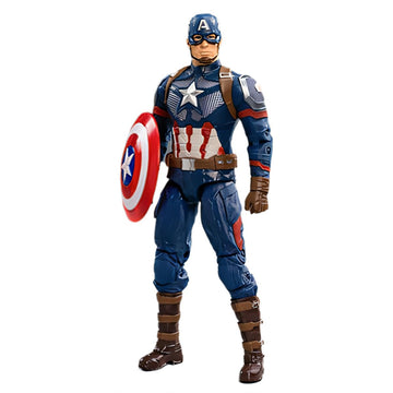 Hiplay Zd Toys Collectible Figure Full Set: 7-Inch Simple Articulated - Captain America, Normal Version, Miniature Action Figure