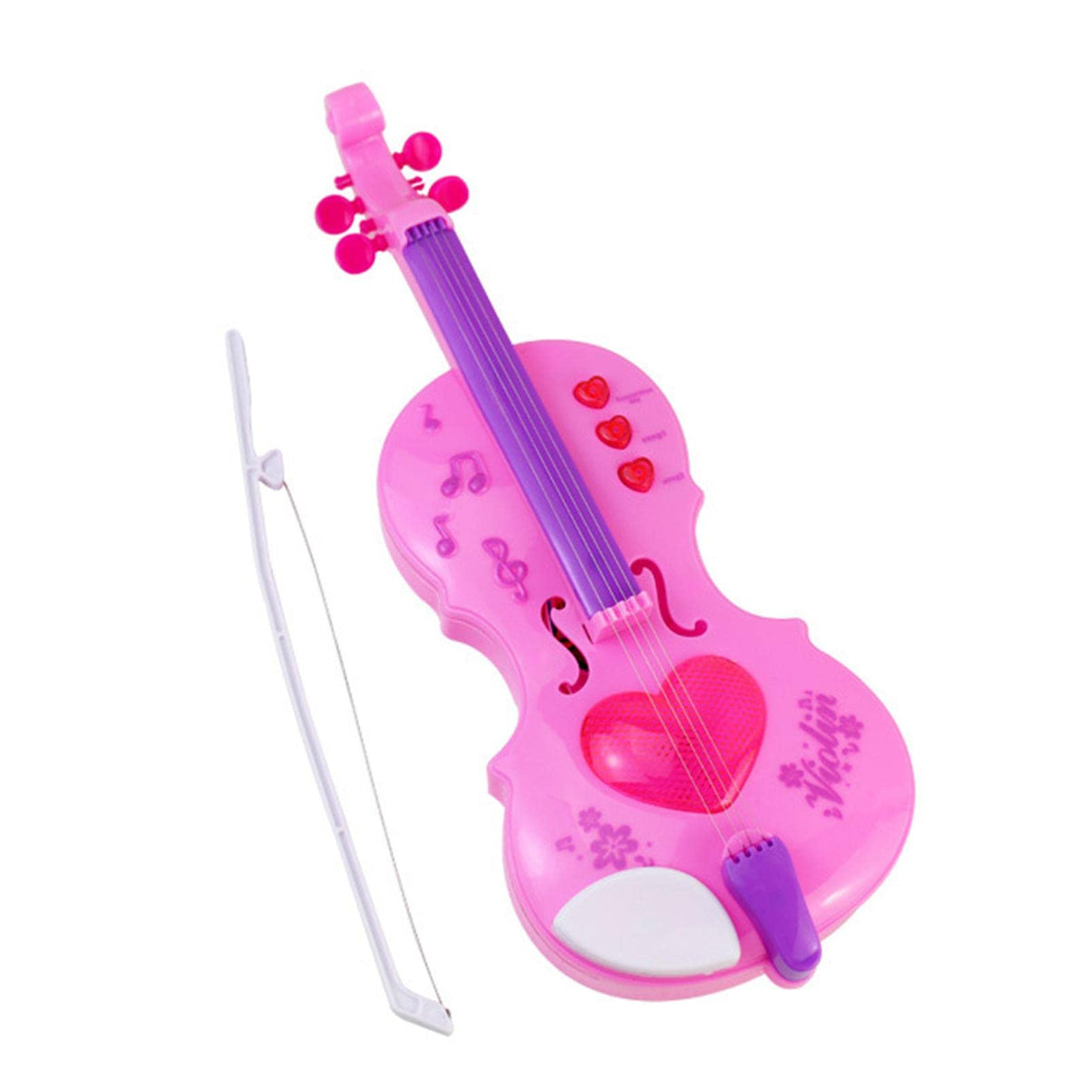 Clovrix 4 String Pink Music Electric Violin Learning For Birthday Gift Beginner KidsToys & Hobbies  Educational  Music & Art