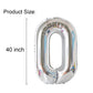 Happy Birthday Balloon Banner 40 Inch 40 Balloon Number 16 Inch Happy Birthday Letters Balloons Silver Foil Mylar Balloons For W