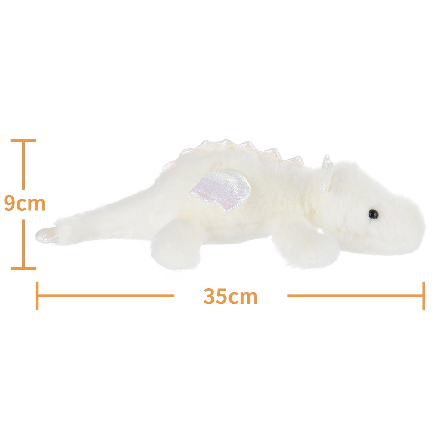 Apricot Lamb Plush Dinosaur Stuffed Animal - Soft White Dragon, 15 Inches, Small, Cuddly Polyester Toy for Kids